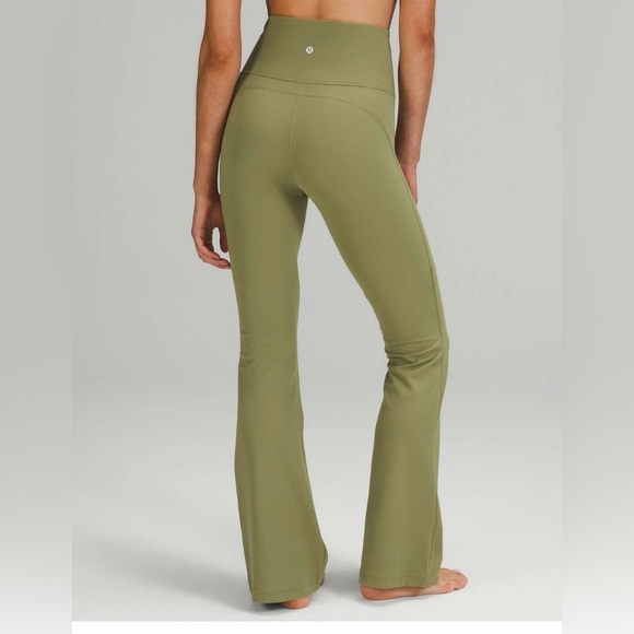 lululemon athletica Pants - Lululemon Pants Green Groove Super High Rise Flared